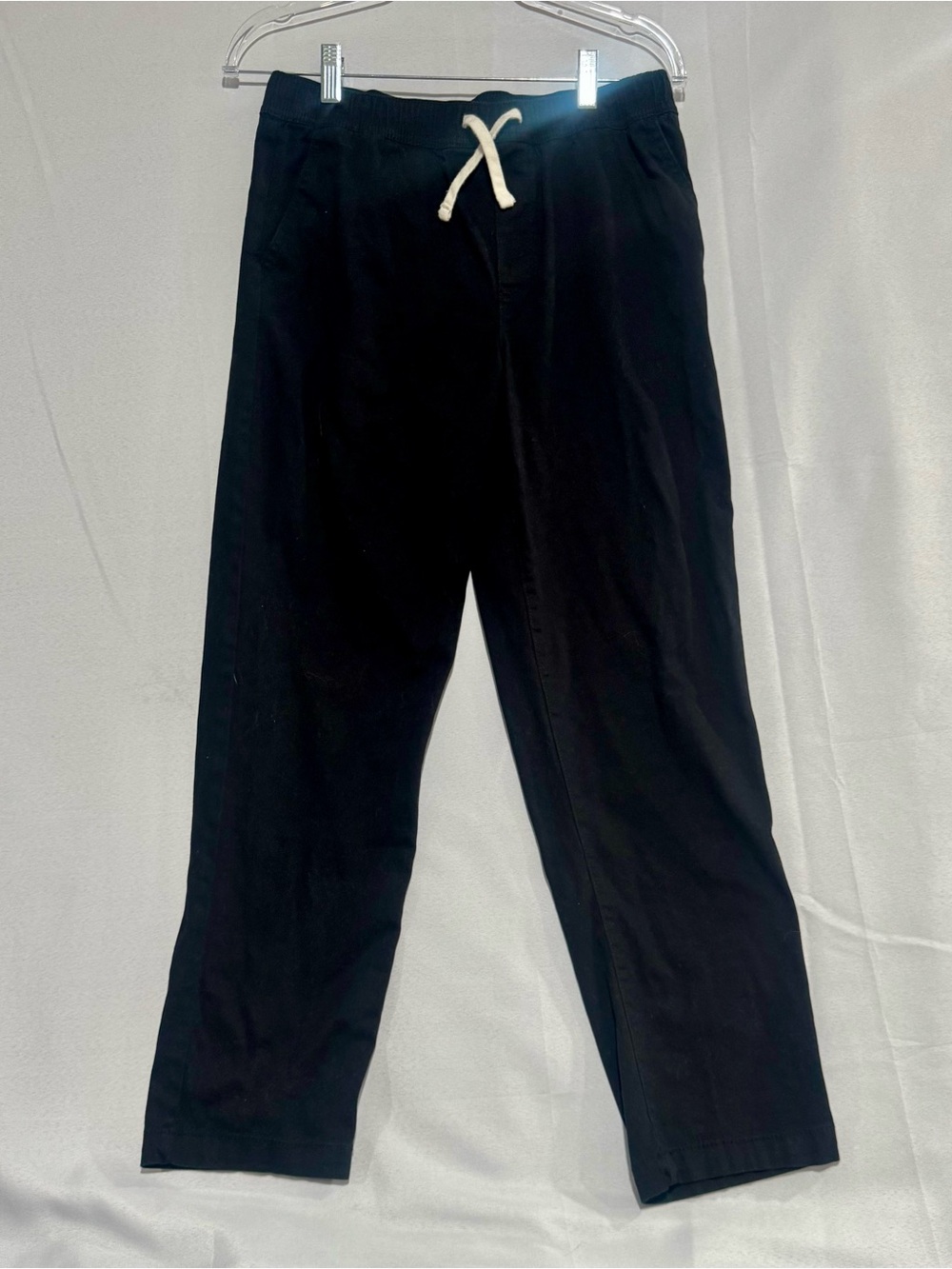 wonder nation Black Jogger Pants with White Drawstring
